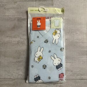 Uniqlo Miffy Baby Bodysuit One-piece Size 60 Baby Newborn Blue Long Sleeve